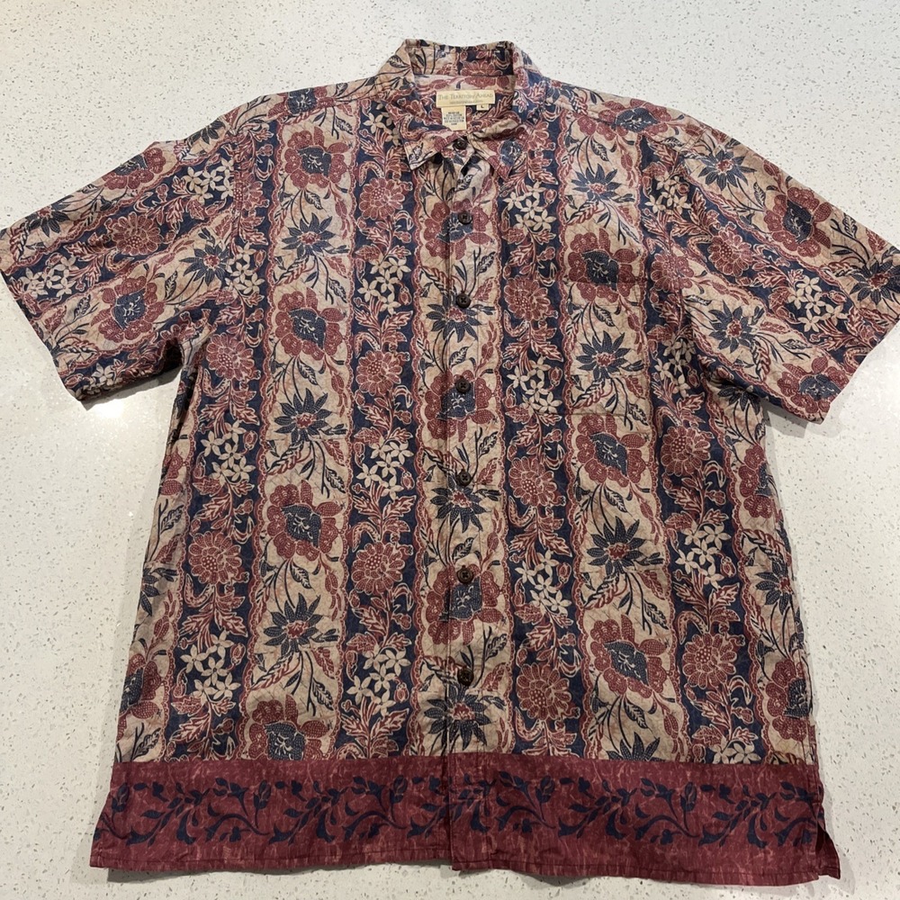VTG The Territory Ahead Men's L Hawaiian Shirt Floral 90's Made In Indonesia